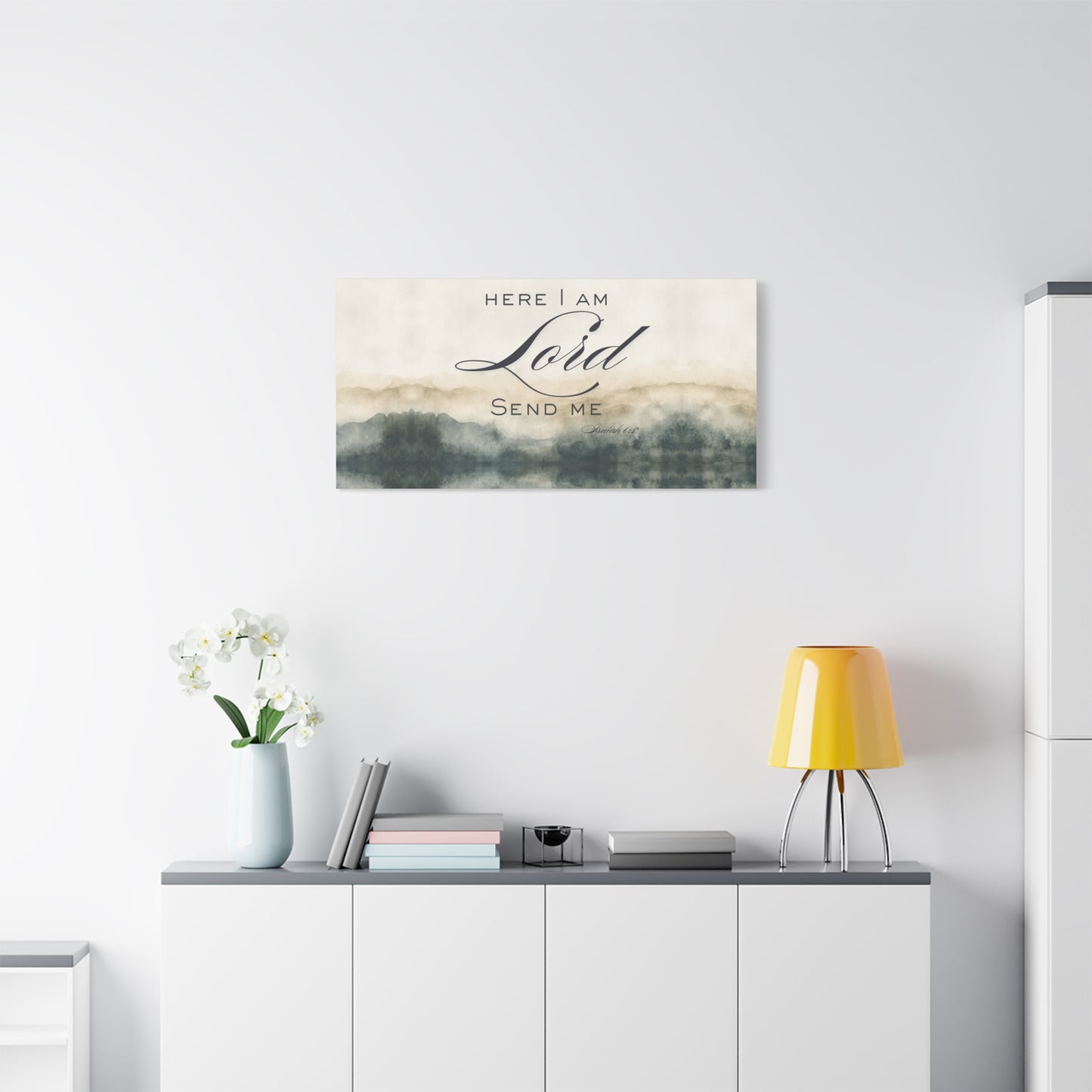 Here I Am, Lord – Send Me Canvas | Isaiah 6:8 Christian Wall Art | Mission & Faith Home Decor