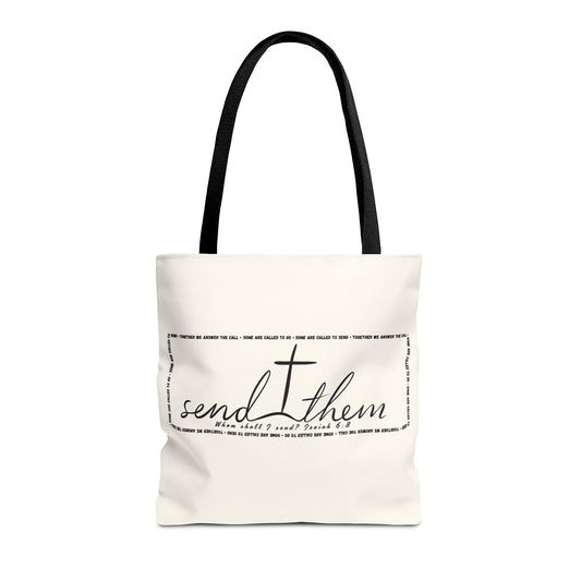 Send Them Tote Bag | Isaiah 6:8 Mission Tote | Christian Market & Everyday Carry Bag