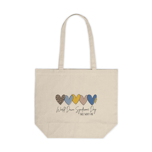 World Down Syndrome Day Hearts Tote | Three Twenty-One Awareness Bag | Celebrate the Extra | 3.21 Trisomy 21 Love & Inclusion Gift