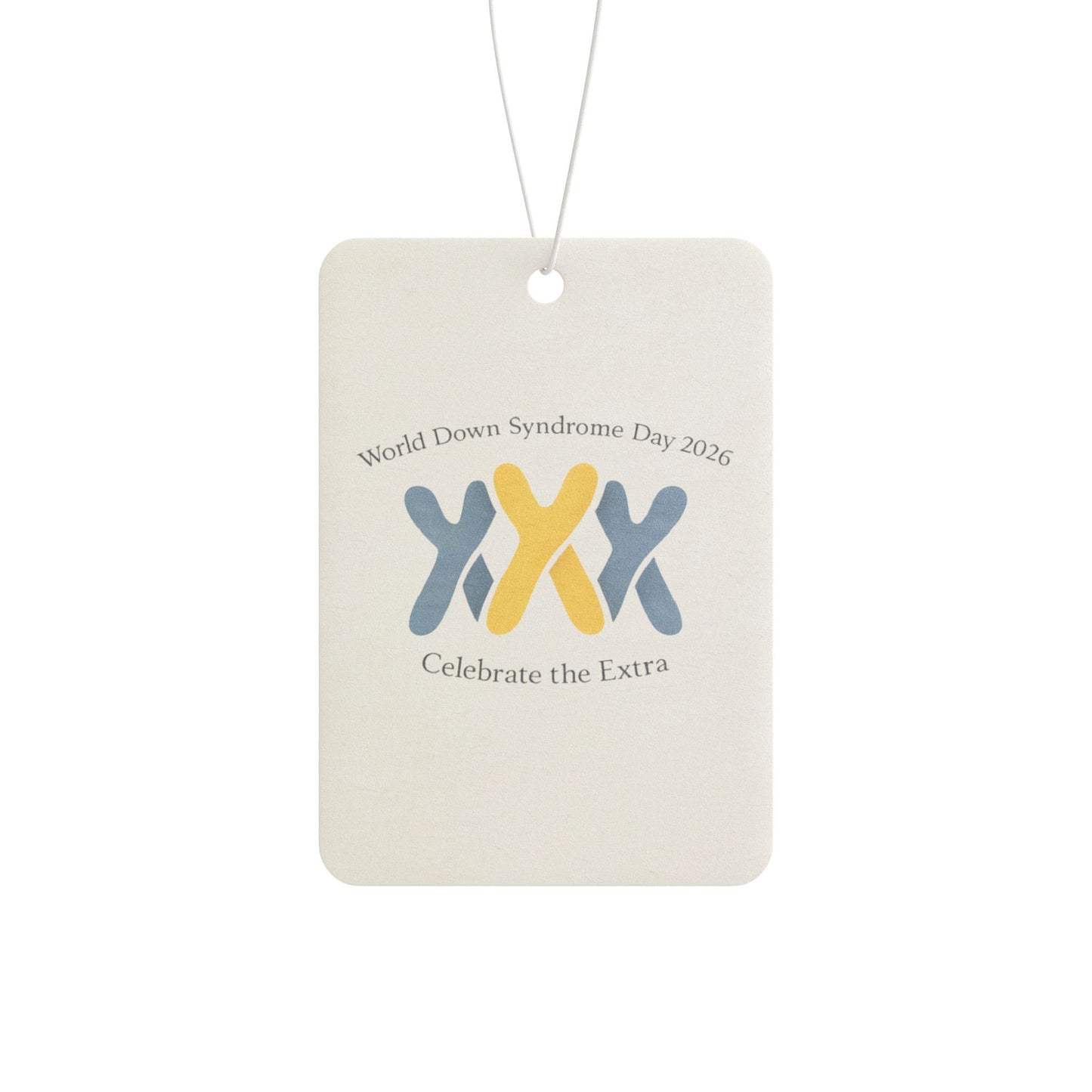 World Down Syndrome Day Air Freshener —Celebrate the Extra (Double-Sided)