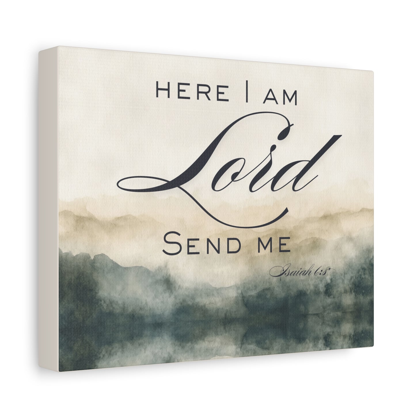 Here I Am, Lord – Send Me Canvas | Isaiah 6:8 Christian Wall Art | Mission & Faith Home Decor