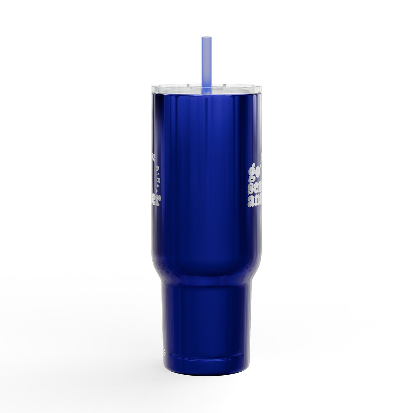Go, Send, Answer-Send Them Collection- 40oz Engraved Travel Tumbler with Straw