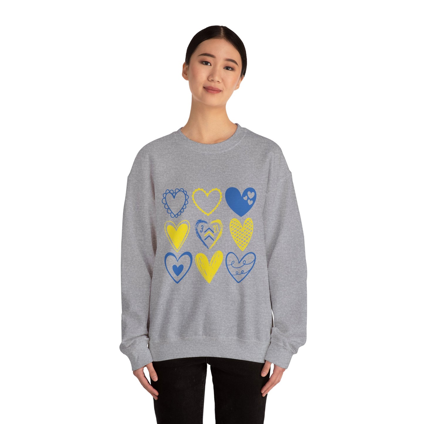 3:21 Heart Doodles Sweatshirt | Down Syndrome Awareness Crewneck | Celebrate the Extra