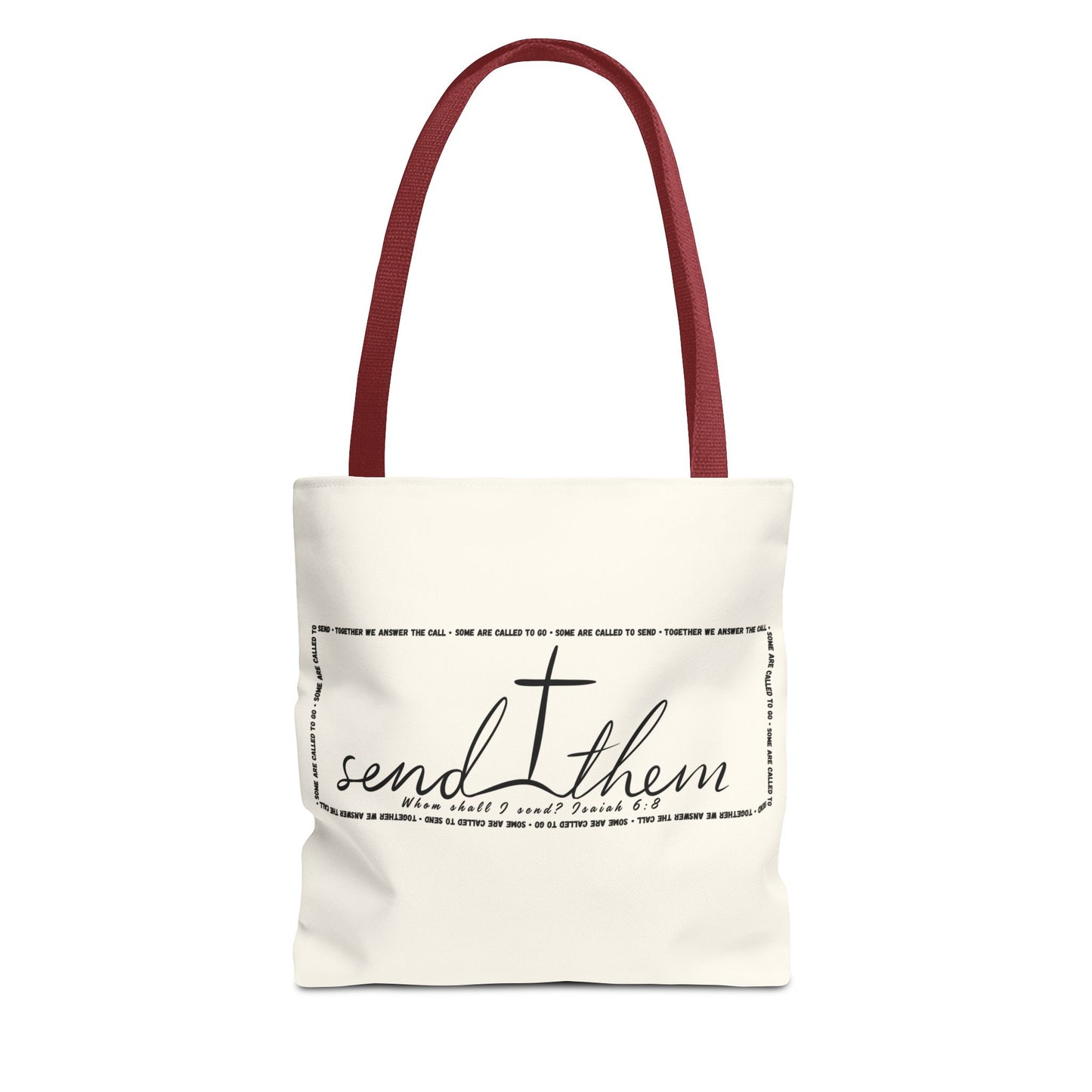 Send Them Tote Bag | Isaiah 6:8 Mission Tote | Christian Market & Everyday Carry Bag