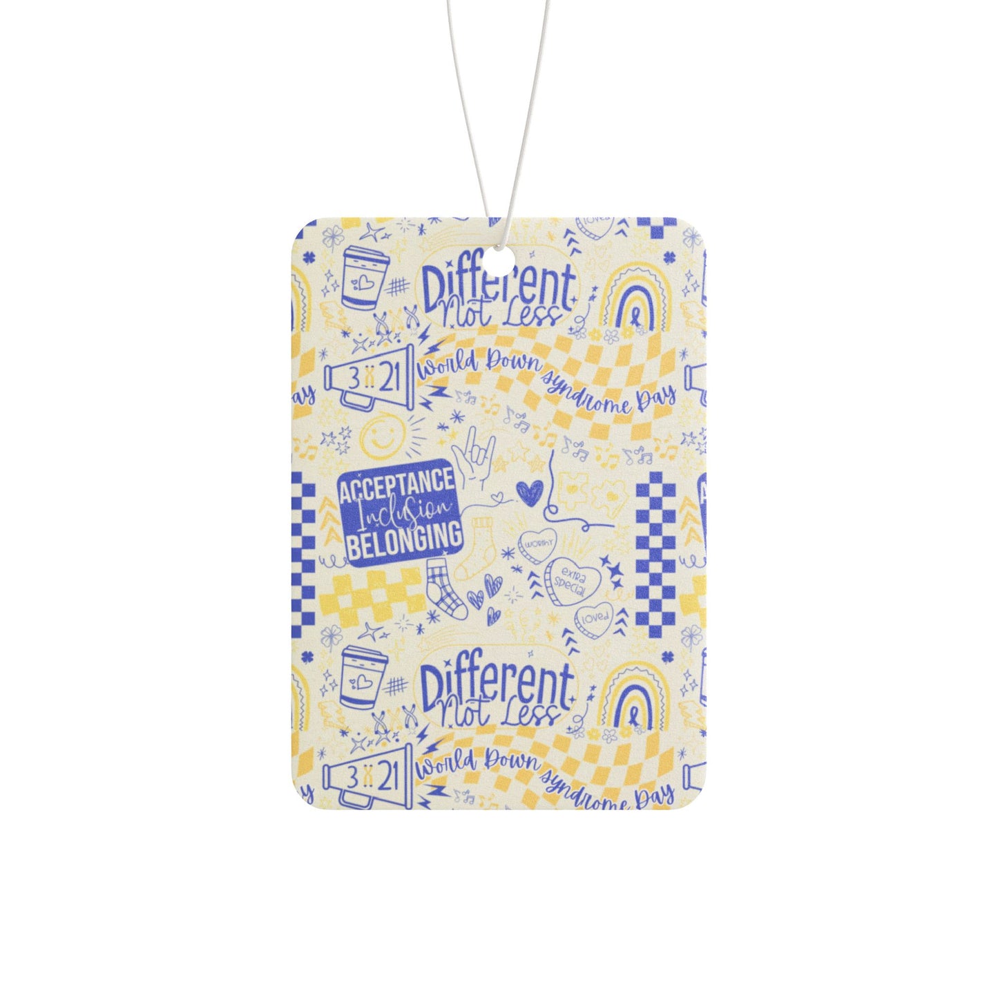 T21- Collage | Celebrate the Extra Car Air Freshener | Down Syndrome Awareness 3.21 | Trisomy 21 | World Down Syndrome Day | Inclusion & Advocacy Gift
