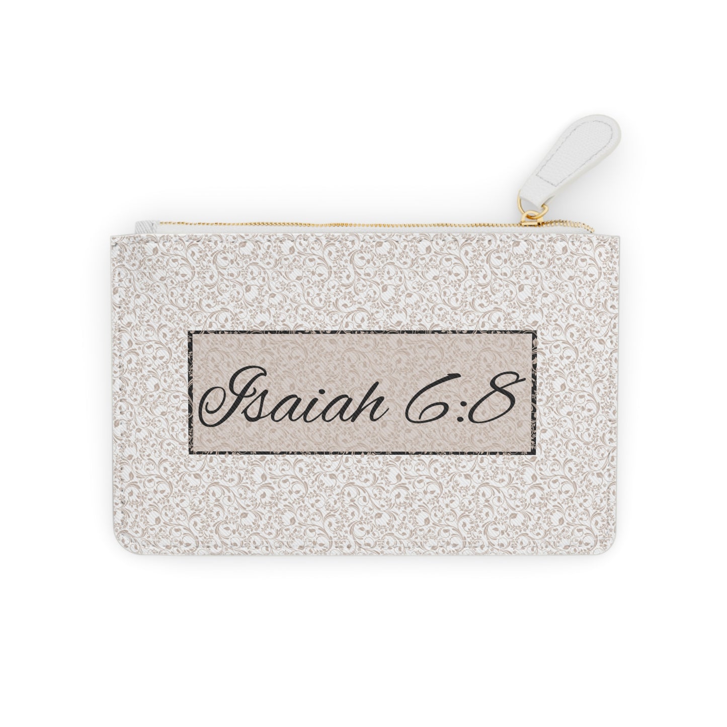 Send Them Mini Clutch Floral Design | Isaiah 6:8 Faith Wristlet | Mission Fundraiser Accessory