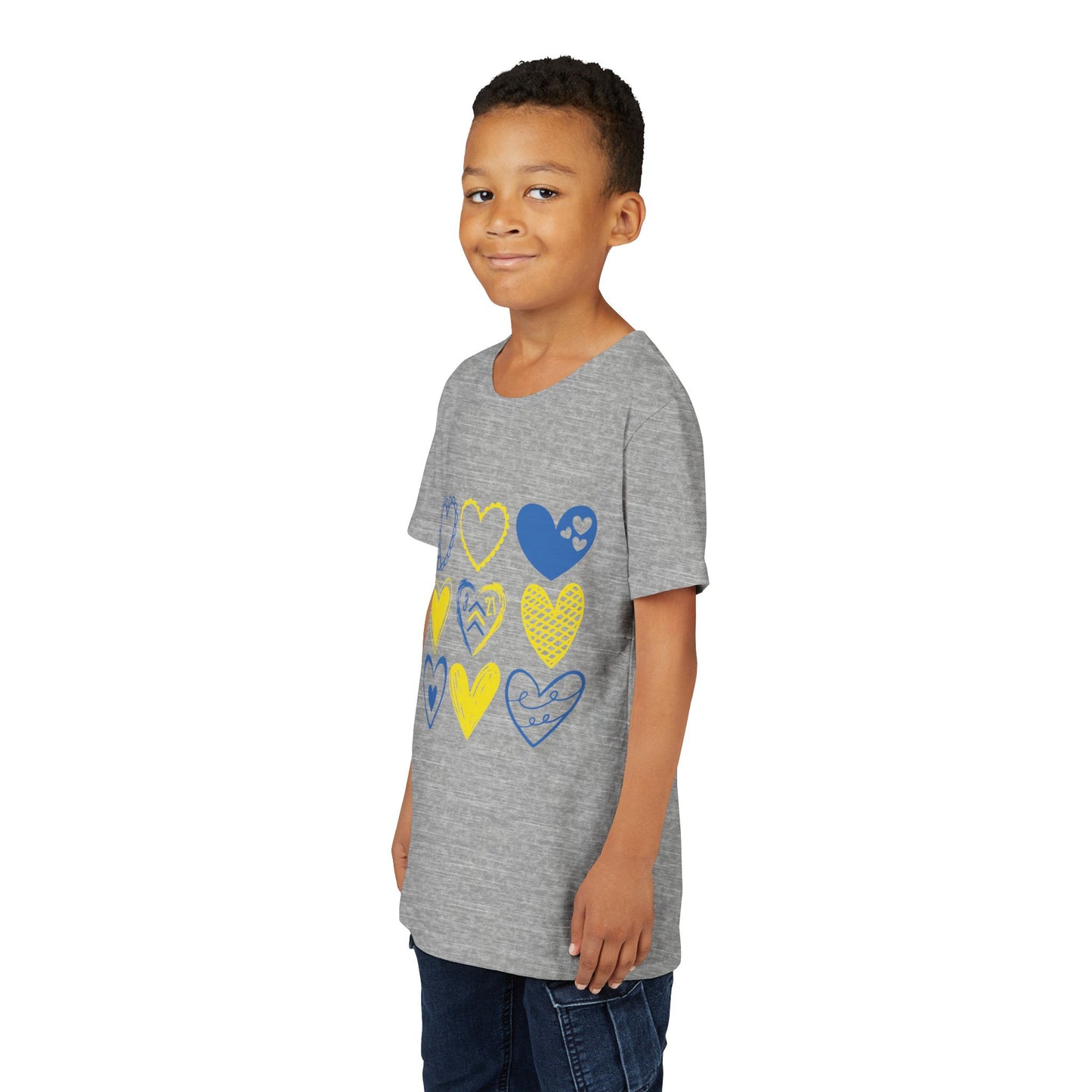 3:21 Heart Doodles Youth Tee | Down Syndrome Awareness | Celebrate the Extra | World Down Syndrome Day