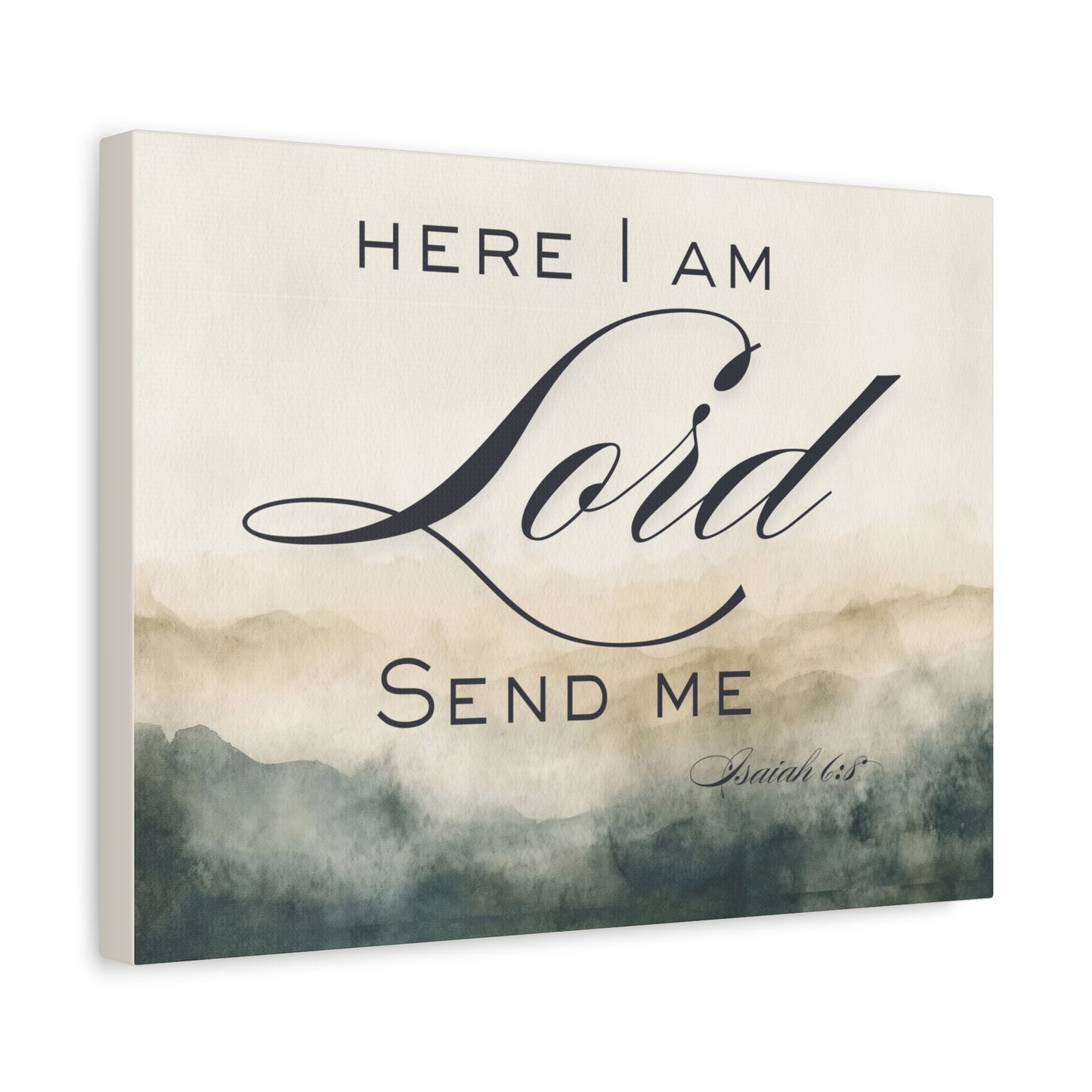 Here I Am, Lord – Send Me Canvas | Isaiah 6:8 Christian Wall Art | Mission & Faith Home Decor