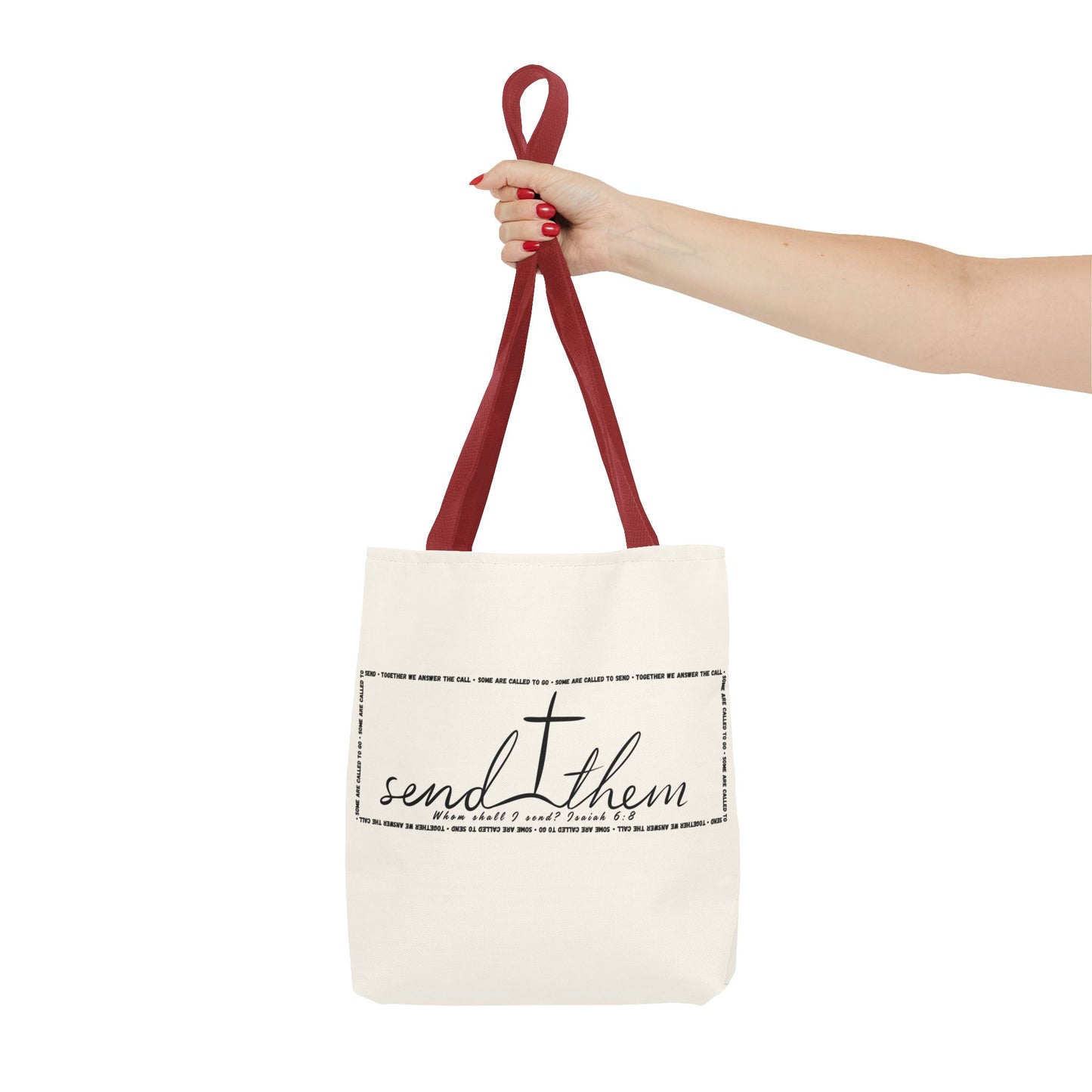 Send Them Tote Bag | Isaiah 6:8 Mission Tote | Christian Market & Everyday Carry Bag