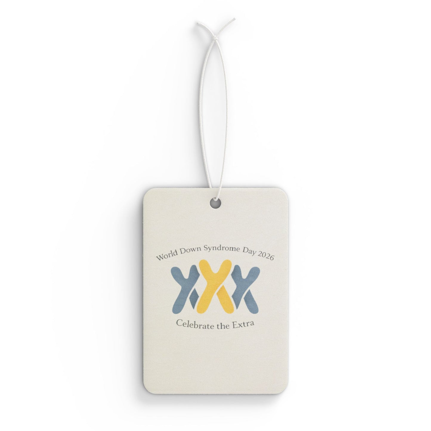 World Down Syndrome Day Air Freshener —Celebrate the Extra (Double-Sided)