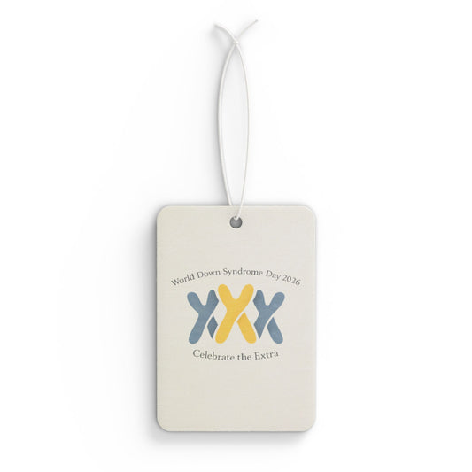 World Down Syndrome Day Air Freshener —Celebrate the Extra (Double-Sided)