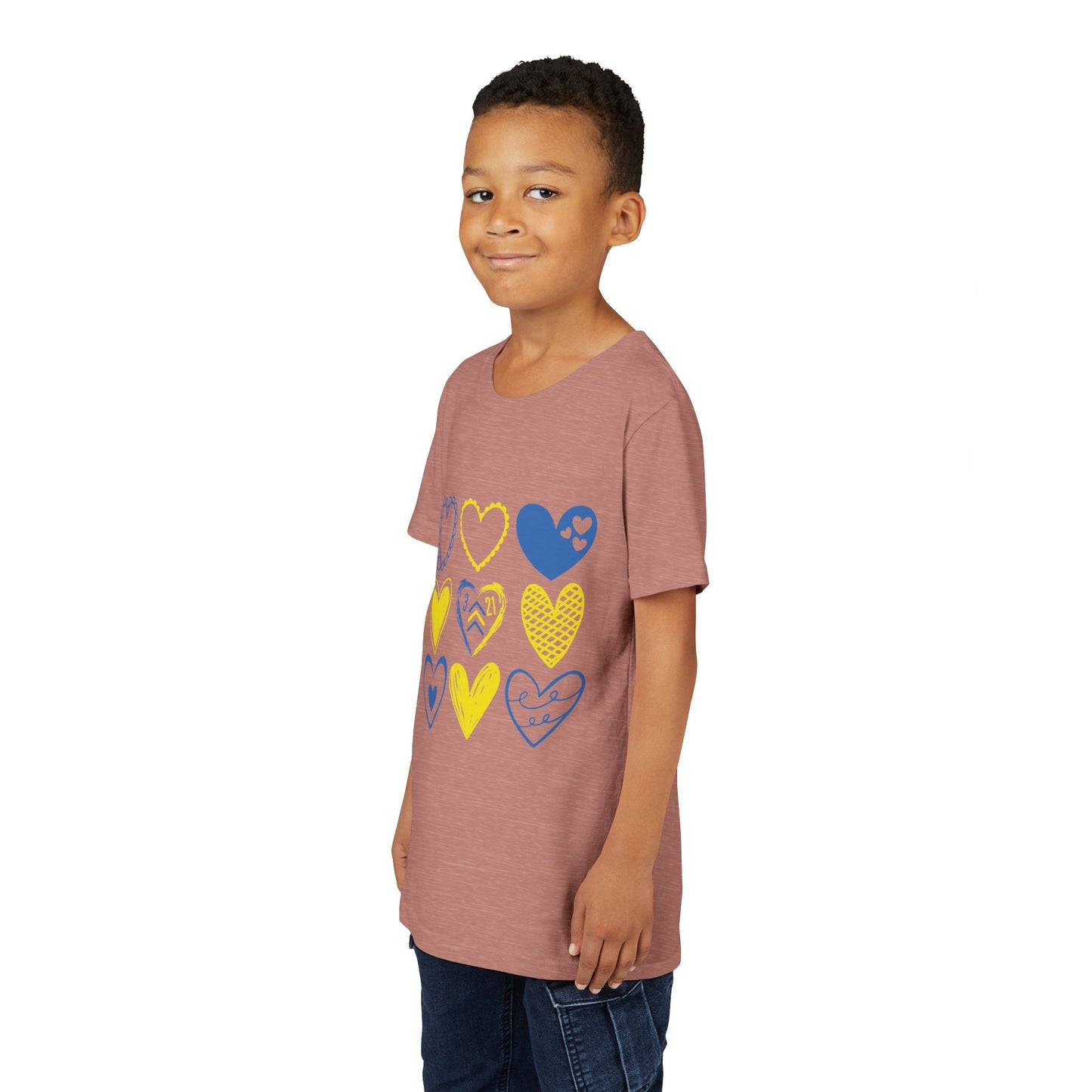 3:21 Heart Doodles Youth Tee | Down Syndrome Awareness | Celebrate the Extra | World Down Syndrome Day