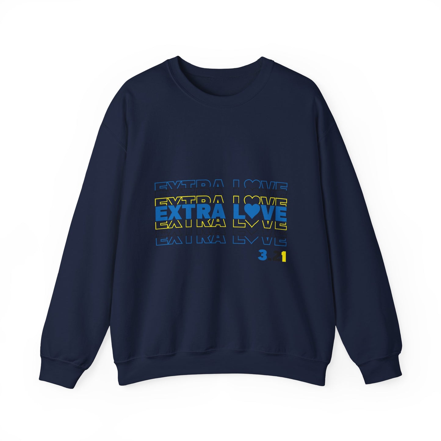 Extra Love 3:21 Sweatshirt | Down Syndrome Awareness Crewneck | Celebrate the Extra