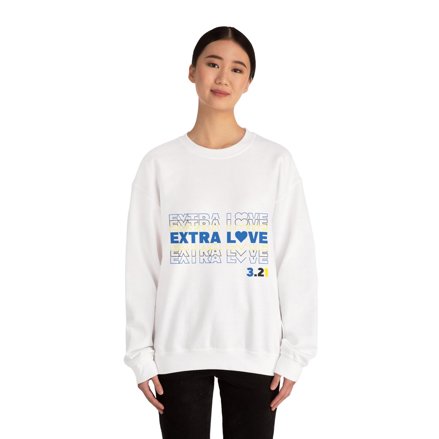 Extra Love 3:21 Sweatshirt | Down Syndrome Awareness Crewneck | Celebrate the Extra