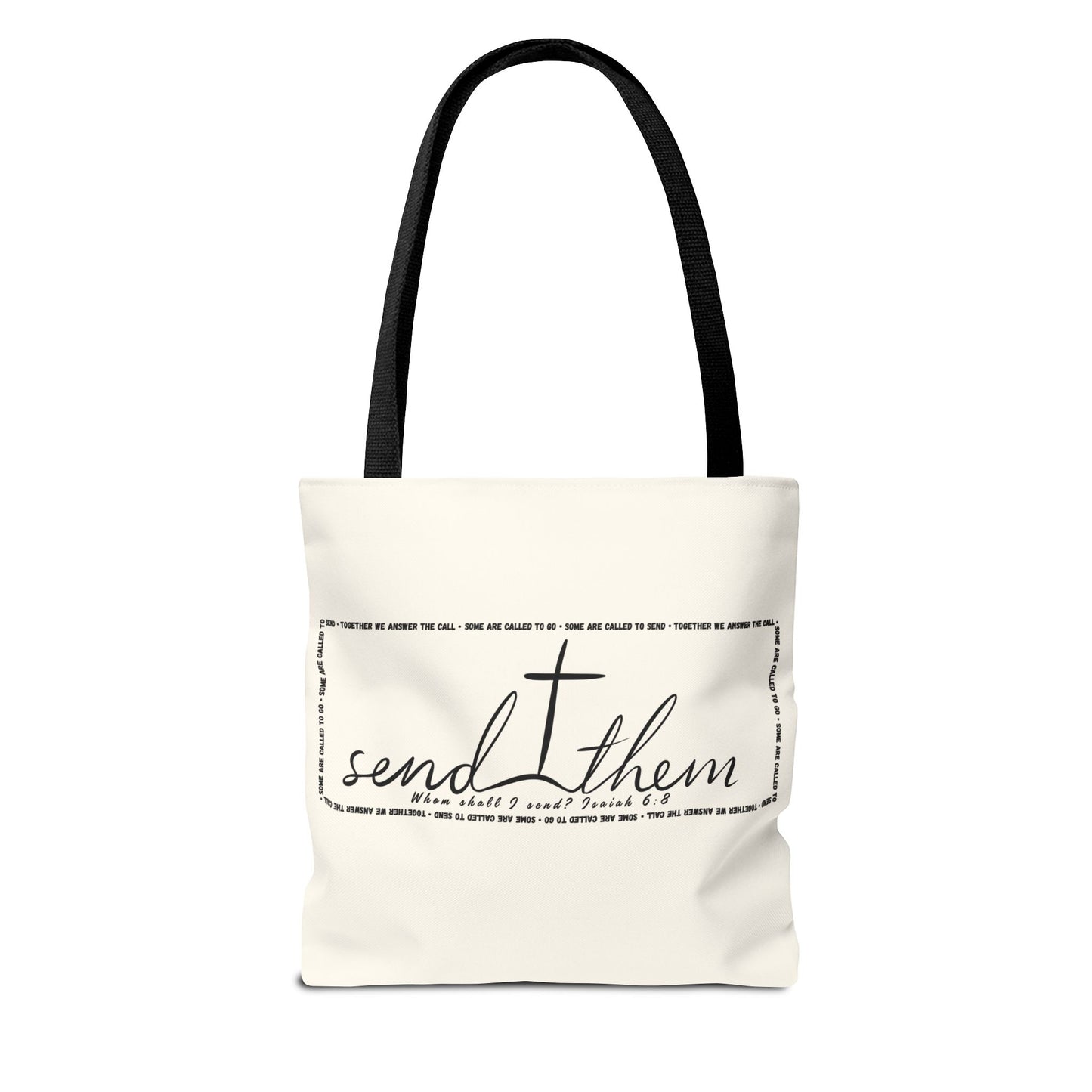 Send Them Tote Bag | Isaiah 6:8 Mission Tote | Christian Market & Everyday Carry Bag