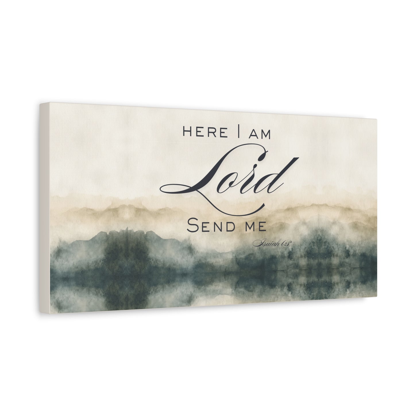 Here I Am, Lord – Send Me Canvas | Isaiah 6:8 Christian Wall Art | Mission & Faith Home Decor