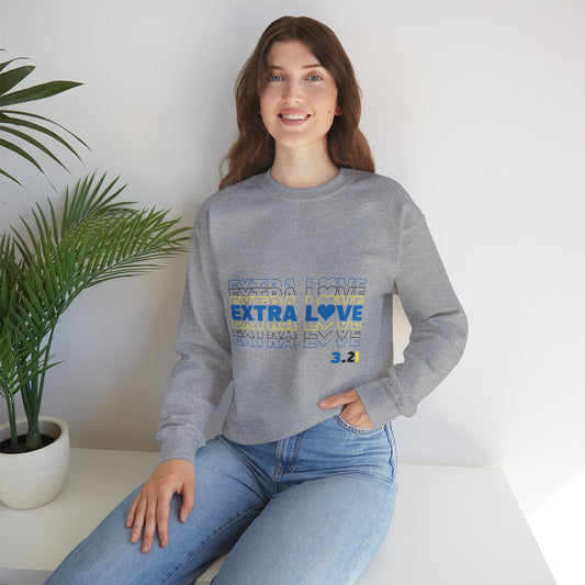 Extra Love 3:21 Sweatshirt | Down Syndrome Awareness Crewneck | Celebrate the Extra
