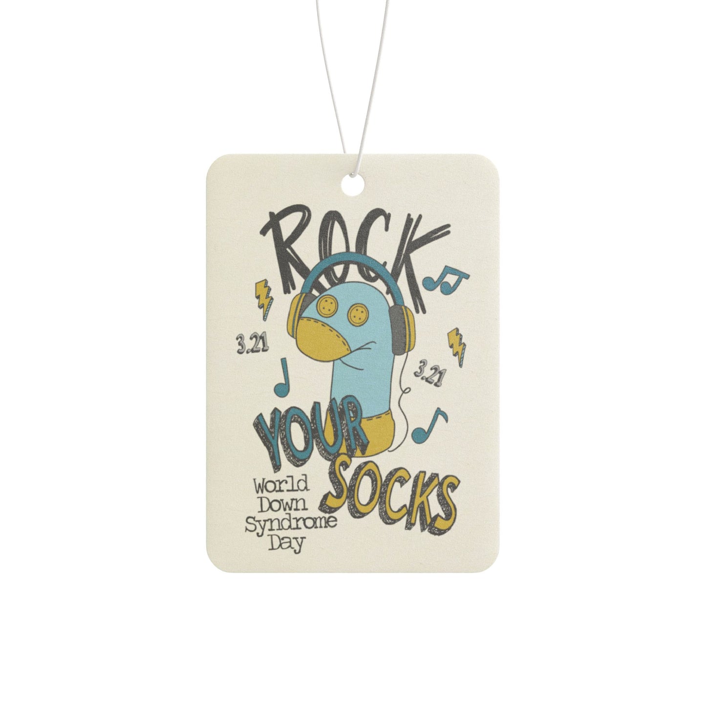 Copy of Rock Your Socks | Celebrate the Extra Car Air Freshener | Down Syndrome Awareness 3.21 | Trisomy 21 | World Down Syndrome Day | Inclusion & Advocacy Gift