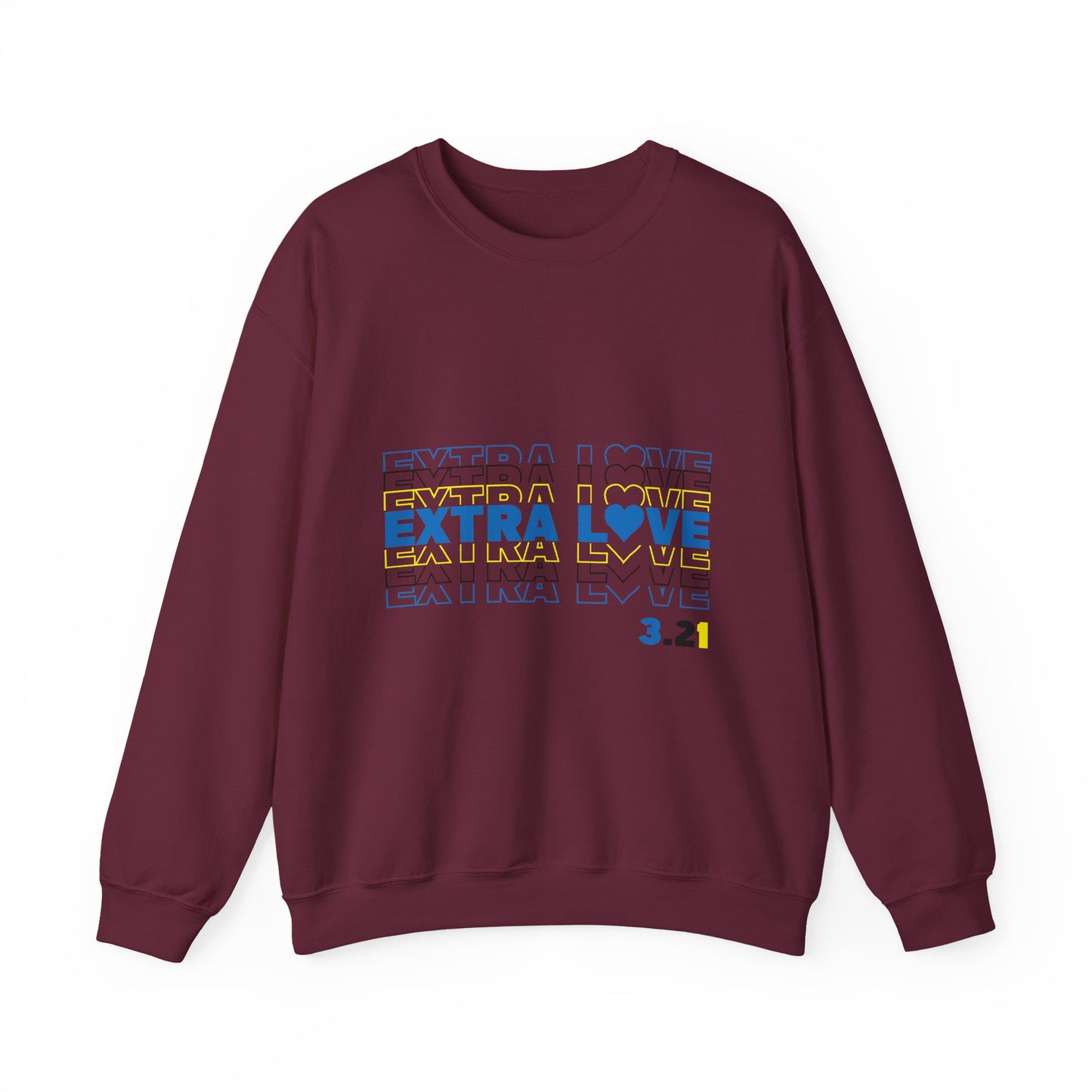 Extra Love 3:21 Sweatshirt | Down Syndrome Awareness Crewneck | Celebrate the Extra