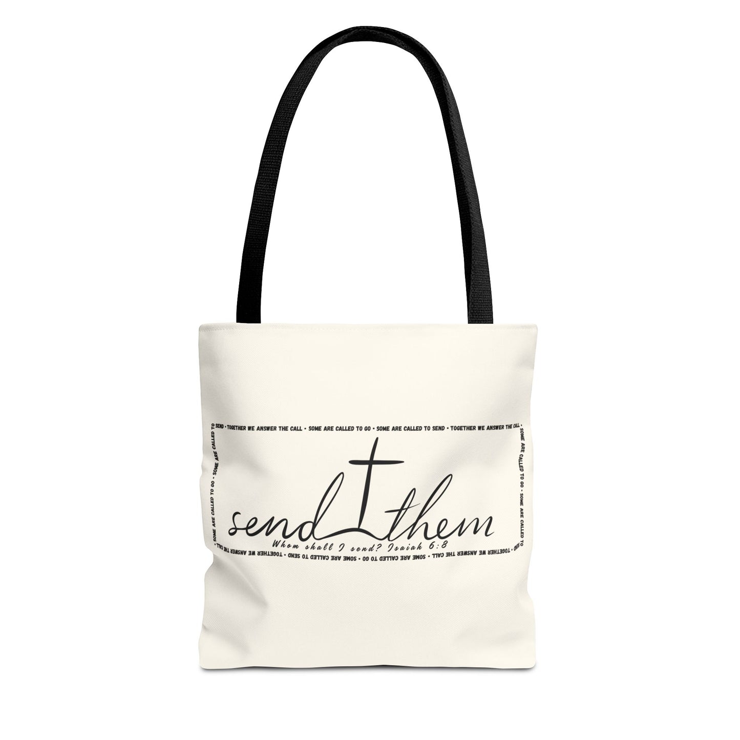 Send Them Tote Bag | Isaiah 6:8 Mission Tote | Christian Market & Everyday Carry Bag