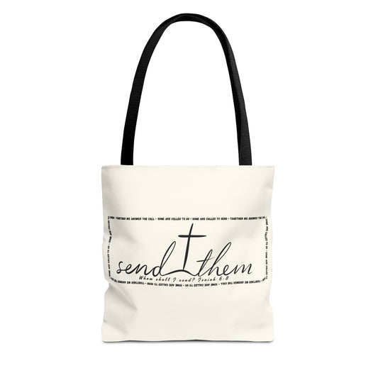 Send Them Tote Bag | Isaiah 6:8 Mission Tote | Christian Market & Everyday Carry Bag