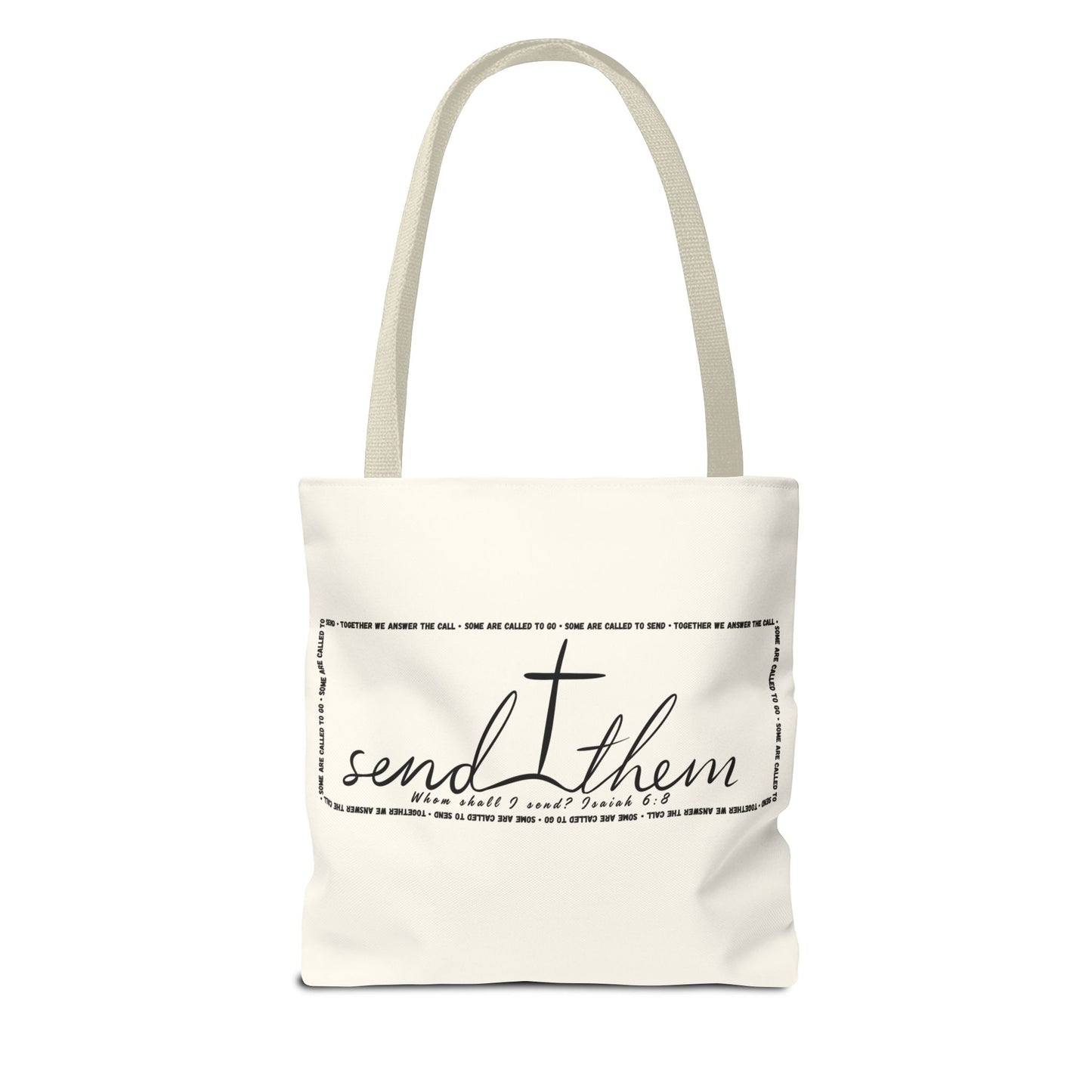 Send Them Tote Bag | Isaiah 6:8 Mission Tote | Christian Market & Everyday Carry Bag