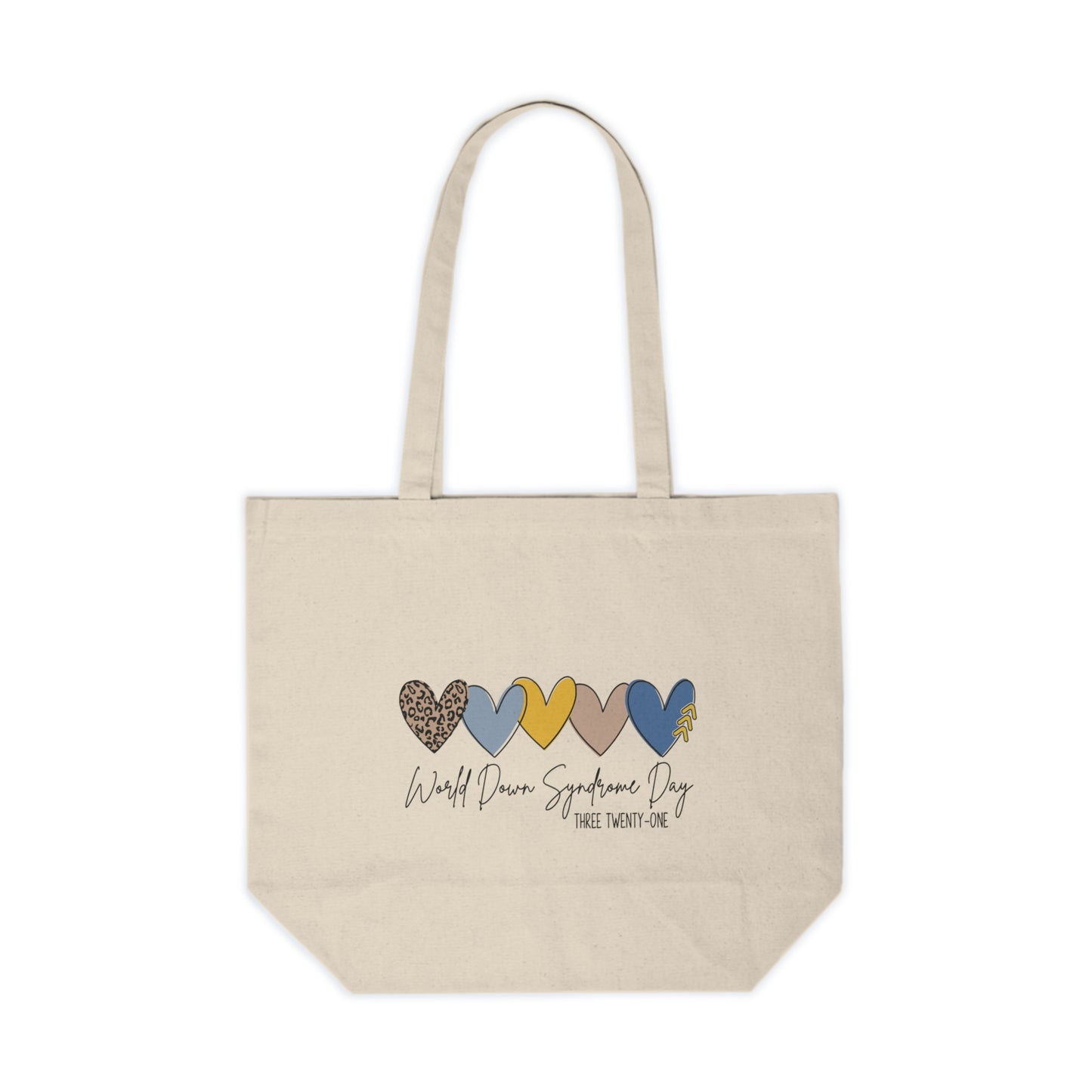 World Down Syndrome Day Hearts Tote | Three Twenty-One Awareness Bag | Celebrate the Extra | 3.21 Trisomy 21 Love & Inclusion Gift