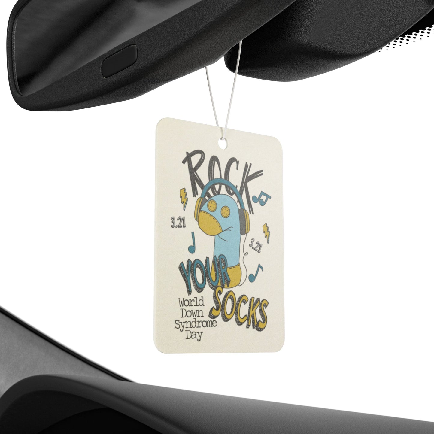Copy of Rock Your Socks | Celebrate the Extra Car Air Freshener | Down Syndrome Awareness 3.21 | Trisomy 21 | World Down Syndrome Day | Inclusion & Advocacy Gift