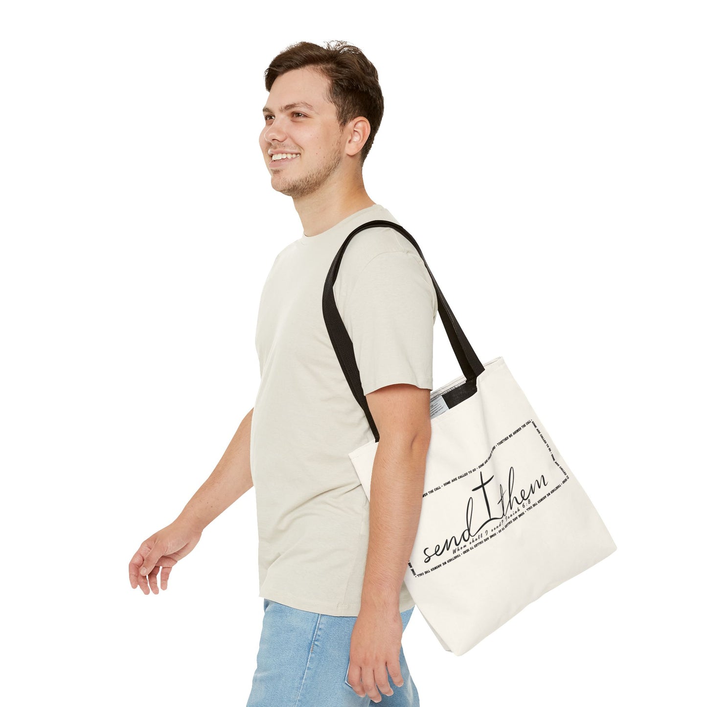 Send Them Tote Bag | Isaiah 6:8 Mission Tote | Christian Market & Everyday Carry Bag