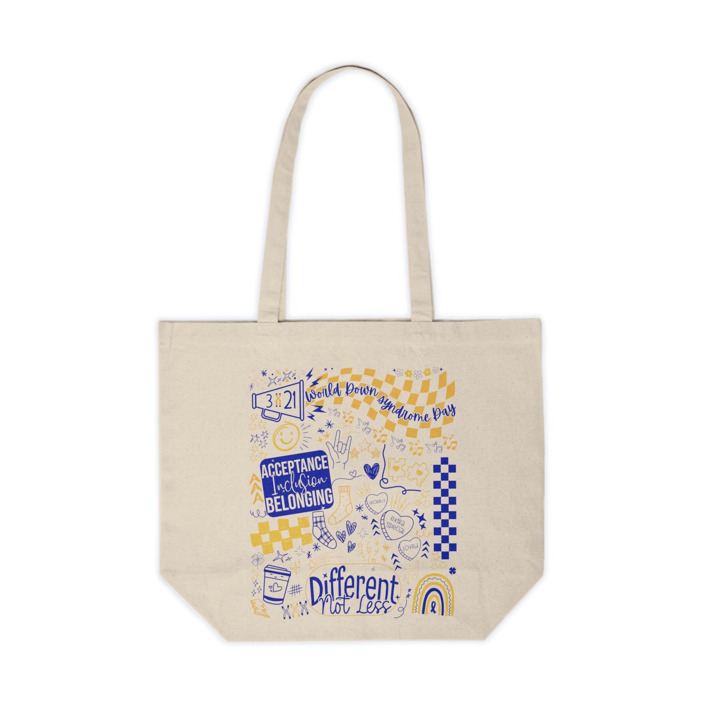 World Down Syndrome Day Tote | 3.21 Awareness Bag | Different Not Less | Celebrate the Extra | Acceptance Inclusion Belonging Tote