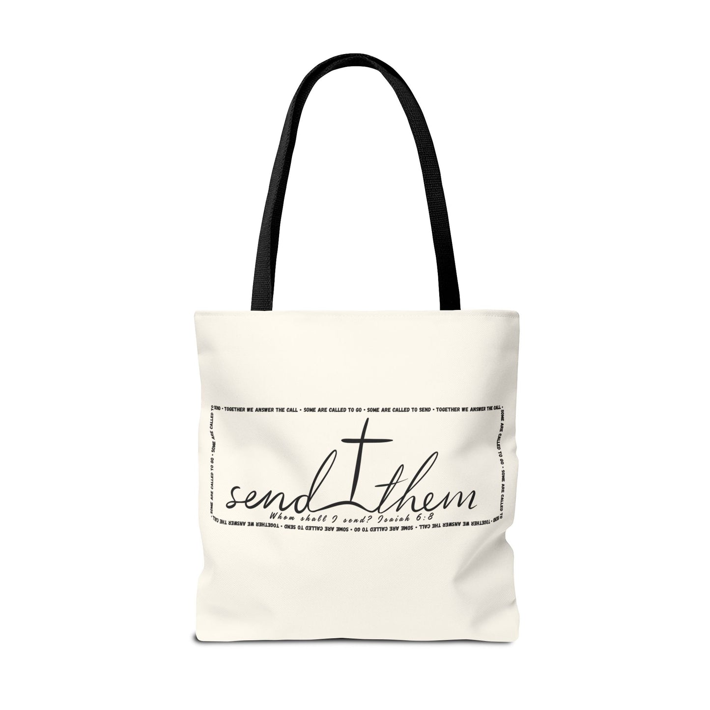 Send Them Tote Bag | Isaiah 6:8 Mission Tote | Christian Market & Everyday Carry Bag