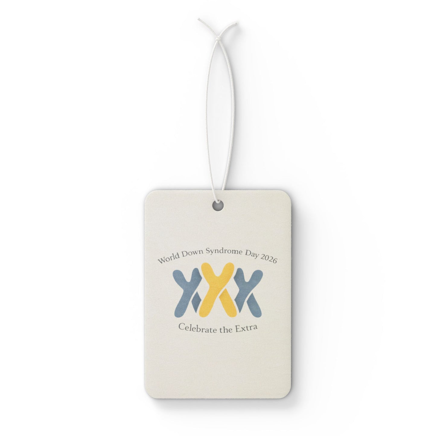 World Down Syndrome Day Air Freshener —Celebrate the Extra (Double-Sided)