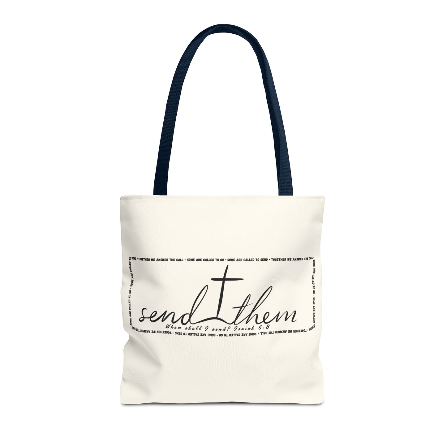 Send Them Tote Bag | Isaiah 6:8 Mission Tote | Christian Market & Everyday Carry Bag