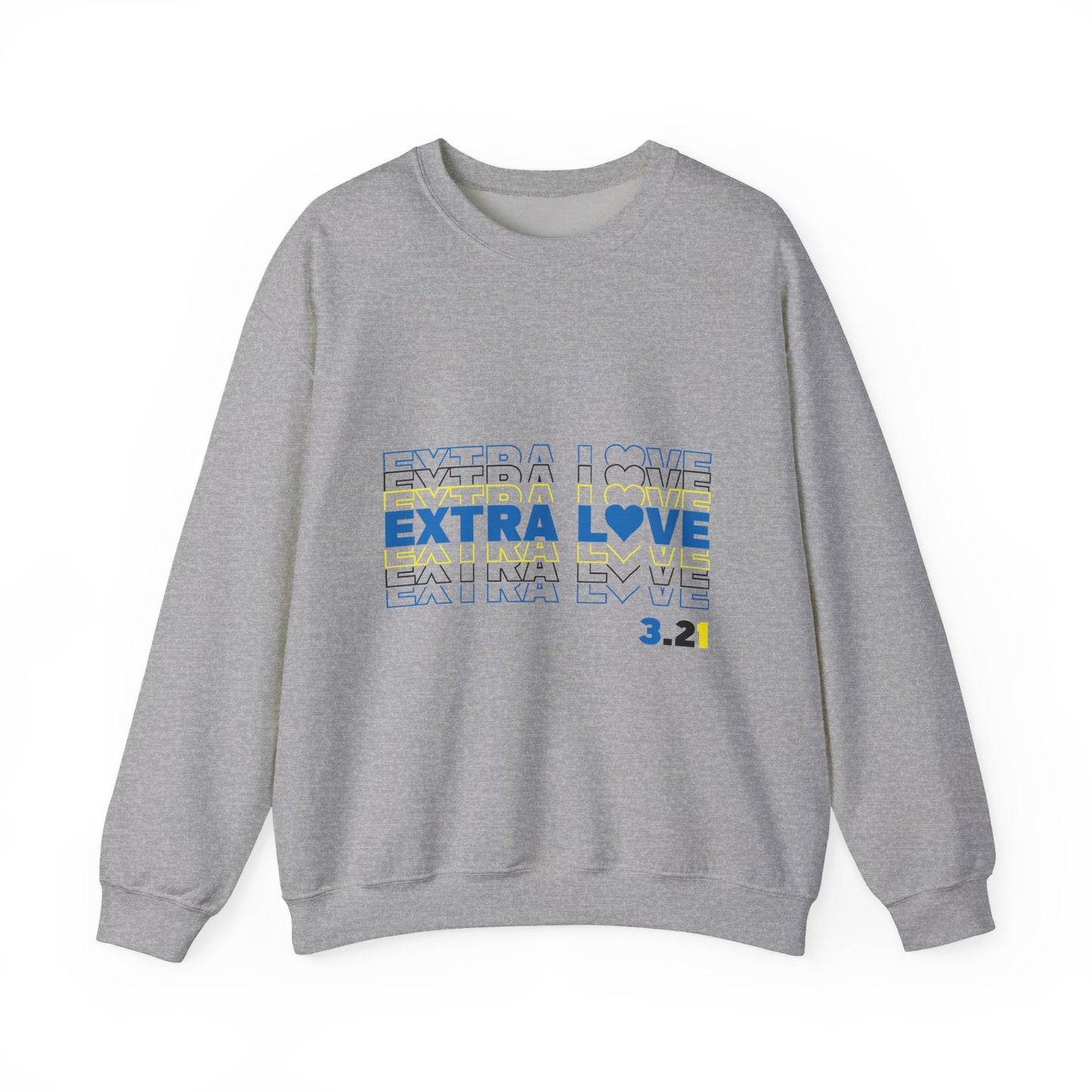 Extra Love 3:21 Sweatshirt | Down Syndrome Awareness Crewneck | Celebrate the Extra