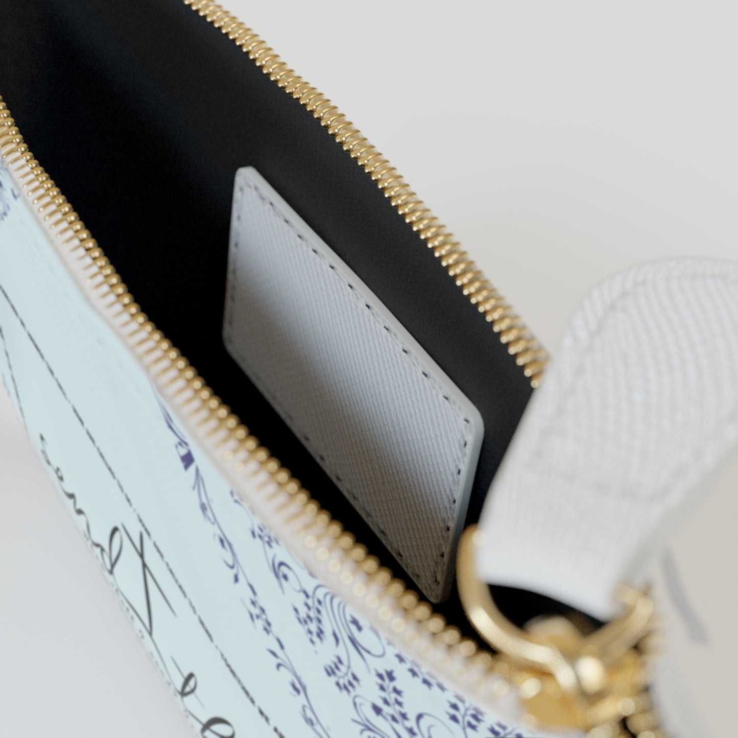 Them Mini Clutch Blue Abstract Pattern | Isaiah 6:8 Faith Wristlet | Mission Fundraiser Accessory