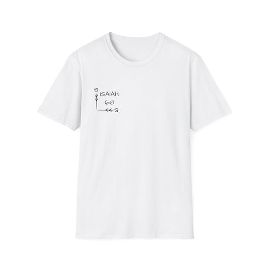 Send Them Isaiah 6:8 T-Shirt (Light Wash)| Mission Fundraiser Faith Tee | Christian Missions Shirt