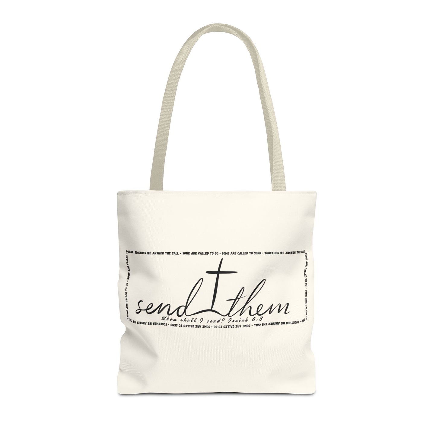 Send Them Tote Bag | Isaiah 6:8 Mission Tote | Christian Market & Everyday Carry Bag