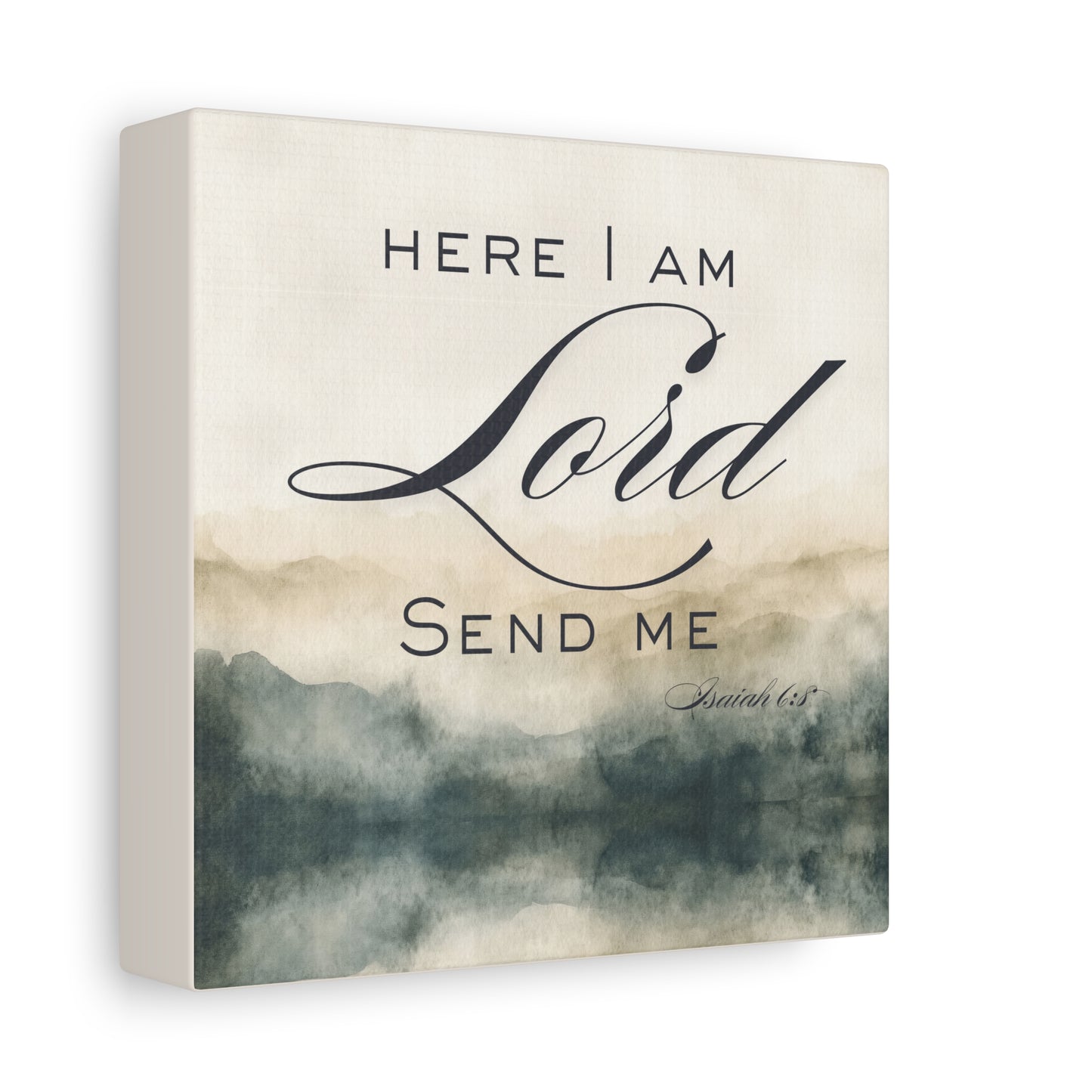 Here I Am, Lord – Send Me Canvas | Isaiah 6:8 Christian Wall Art | Mission & Faith Home Decor