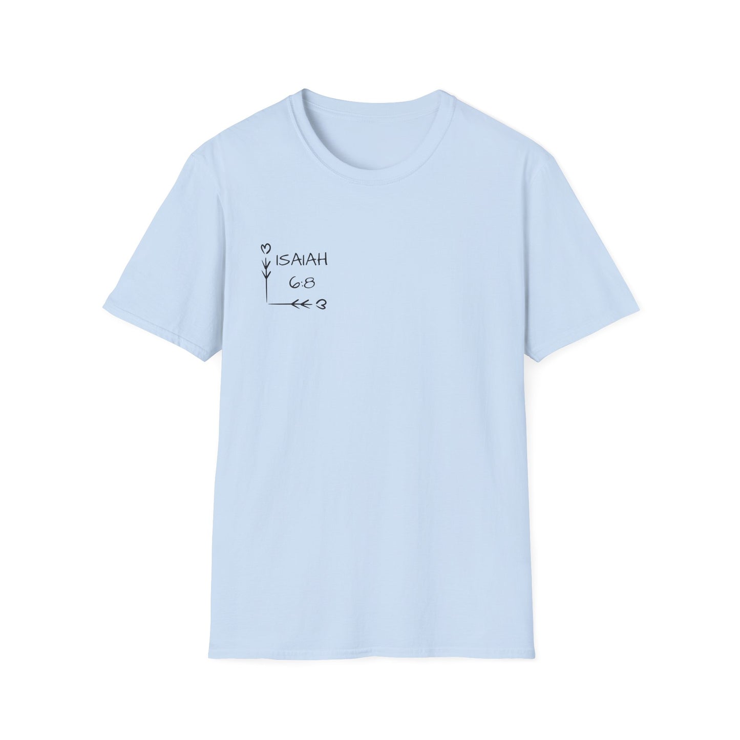 Send Them Isaiah 6:8 T-Shirt (Light Wash)| Mission Fundraiser Faith Tee | Christian Missions Shirt