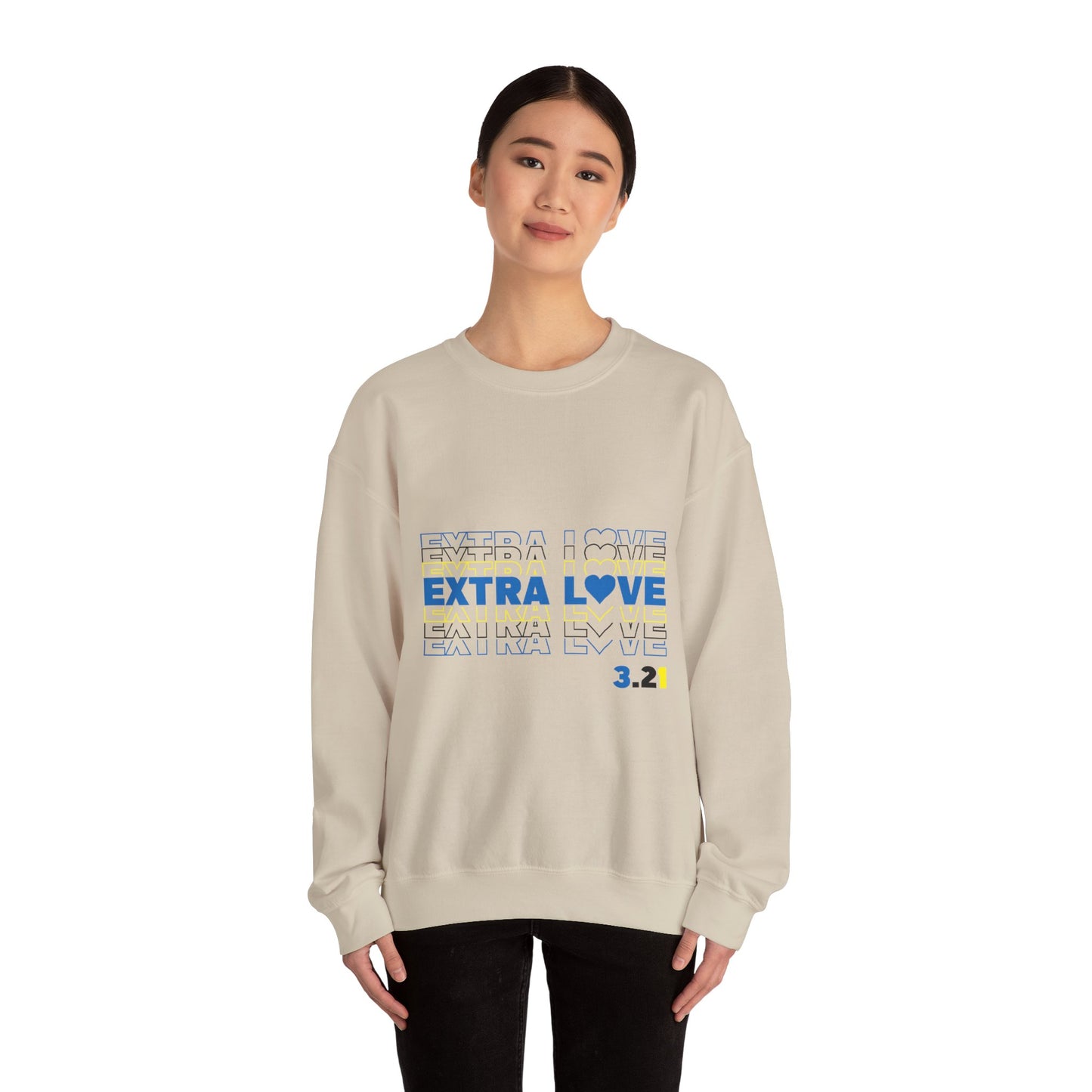 Extra Love 3:21 Sweatshirt | Down Syndrome Awareness Crewneck | Celebrate the Extra