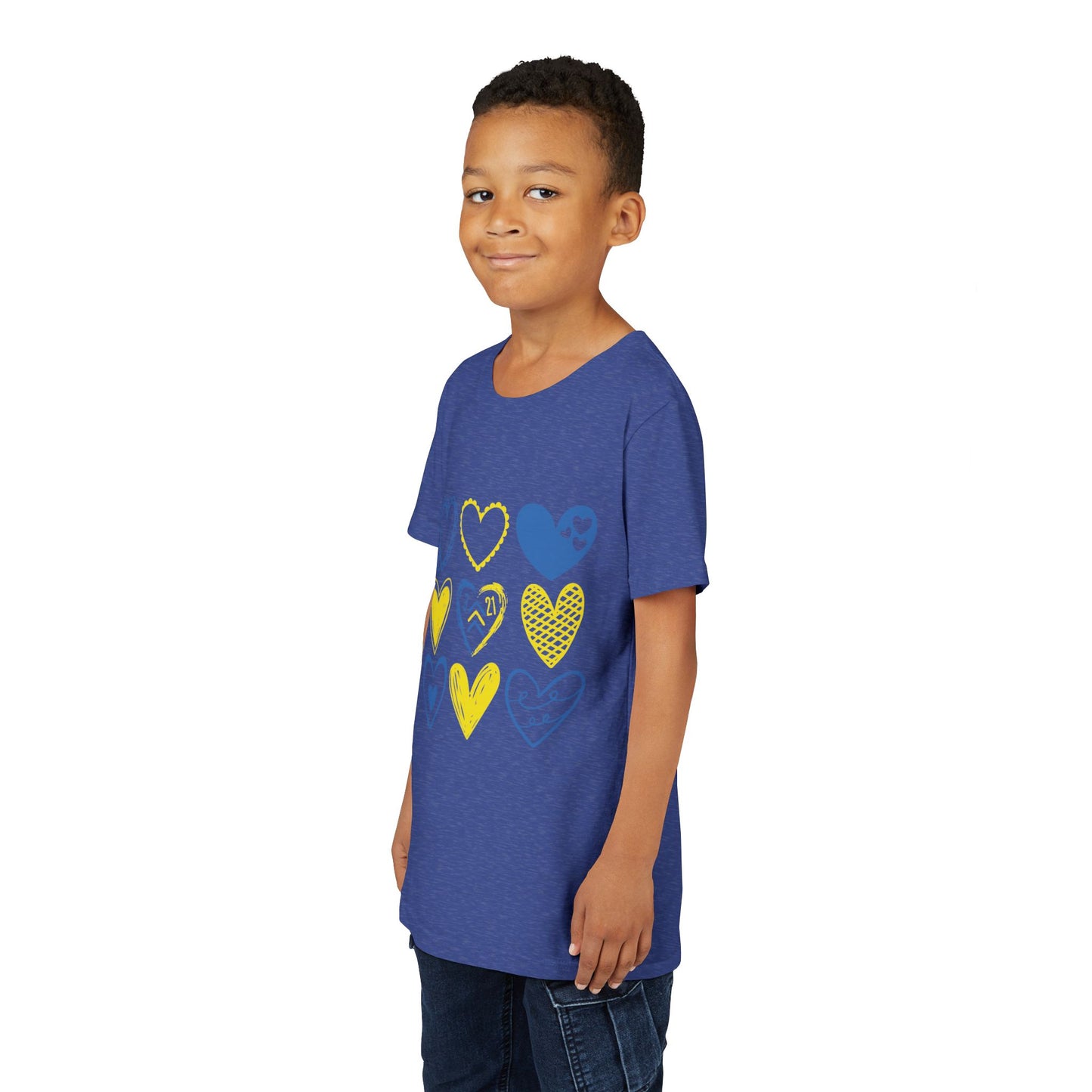 3:21 Heart Doodles Youth Tee | Down Syndrome Awareness | Celebrate the Extra | World Down Syndrome Day