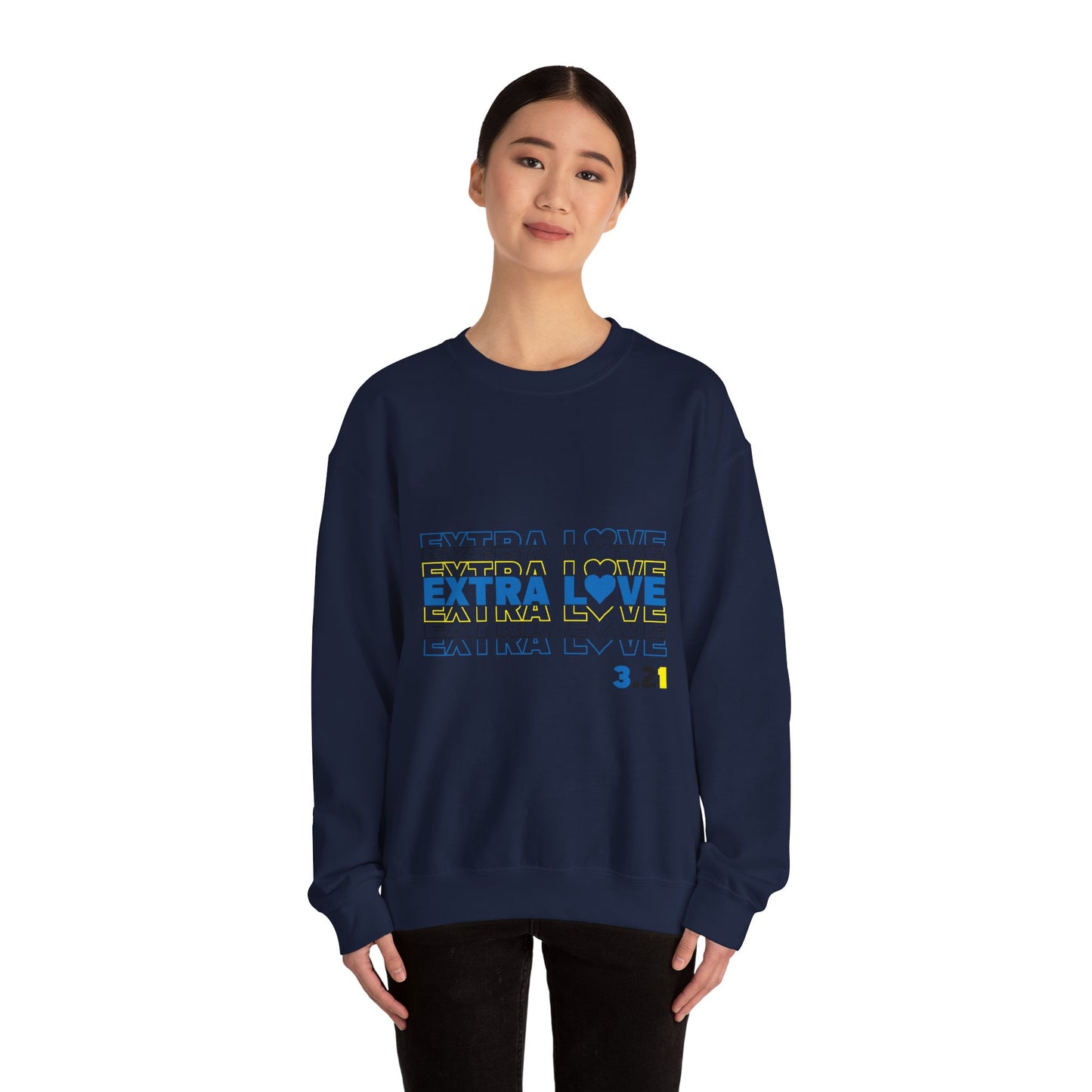 Extra Love 3:21 Sweatshirt | Down Syndrome Awareness Crewneck | Celebrate the Extra