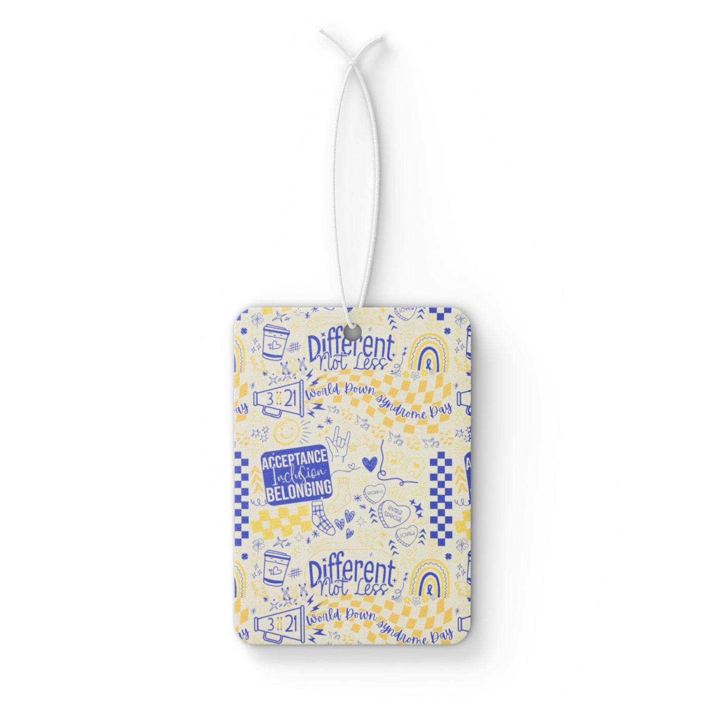 T21- Collage | Celebrate the Extra Car Air Freshener | Down Syndrome Awareness 3.21 | Trisomy 21 | World Down Syndrome Day | Inclusion & Advocacy Gift