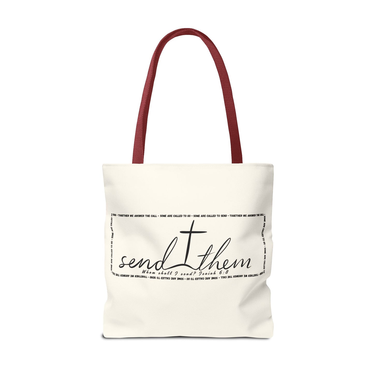 Send Them Tote Bag | Isaiah 6:8 Mission Tote | Christian Market & Everyday Carry Bag