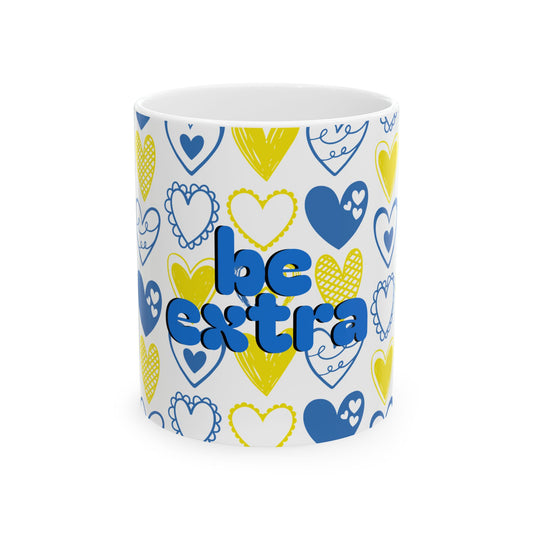 3:21 Heart Doodles Ceramic Mug | Down Syndrome Awareness | Celebrate the Extra | World Down Syndrome Day