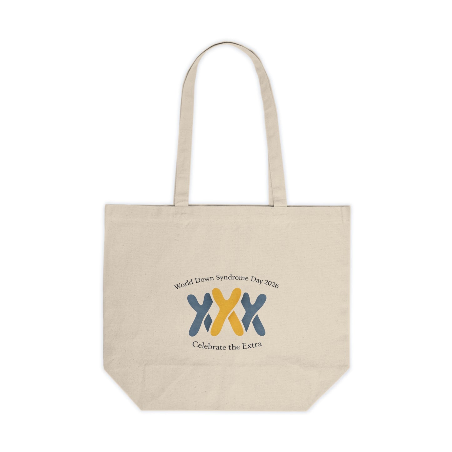 World Down Syndrome Day Canvas Shopping Tote — Celebrate the Extra Tote Bag