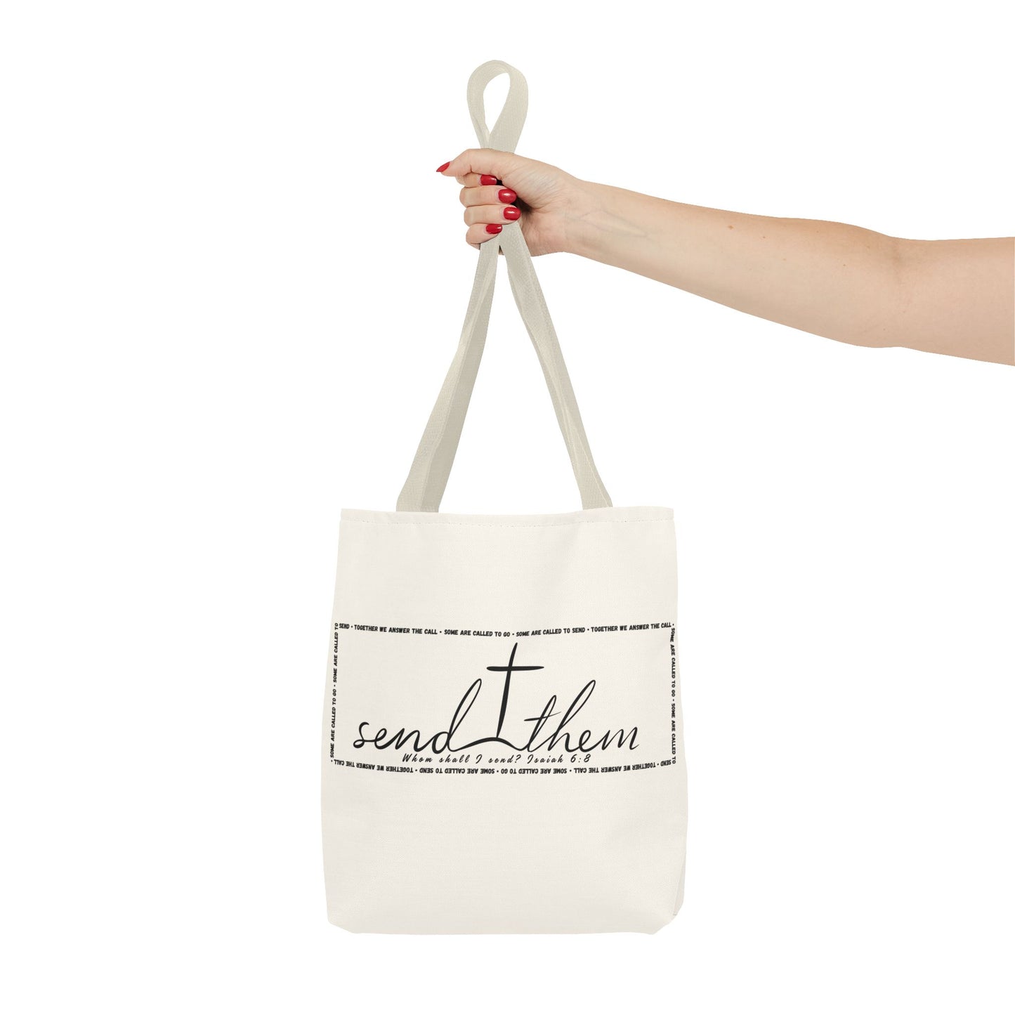 Send Them Tote Bag | Isaiah 6:8 Mission Tote | Christian Market & Everyday Carry Bag