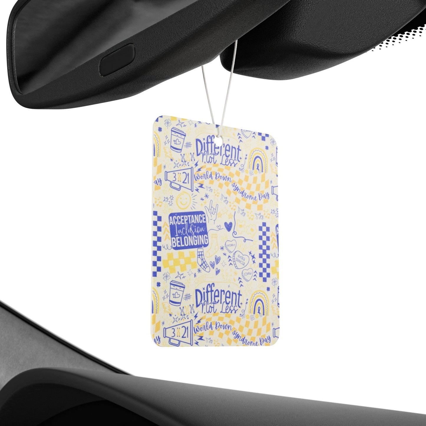 T21- Collage | Celebrate the Extra Car Air Freshener | Down Syndrome Awareness 3.21 | Trisomy 21 | World Down Syndrome Day | Inclusion & Advocacy Gift
