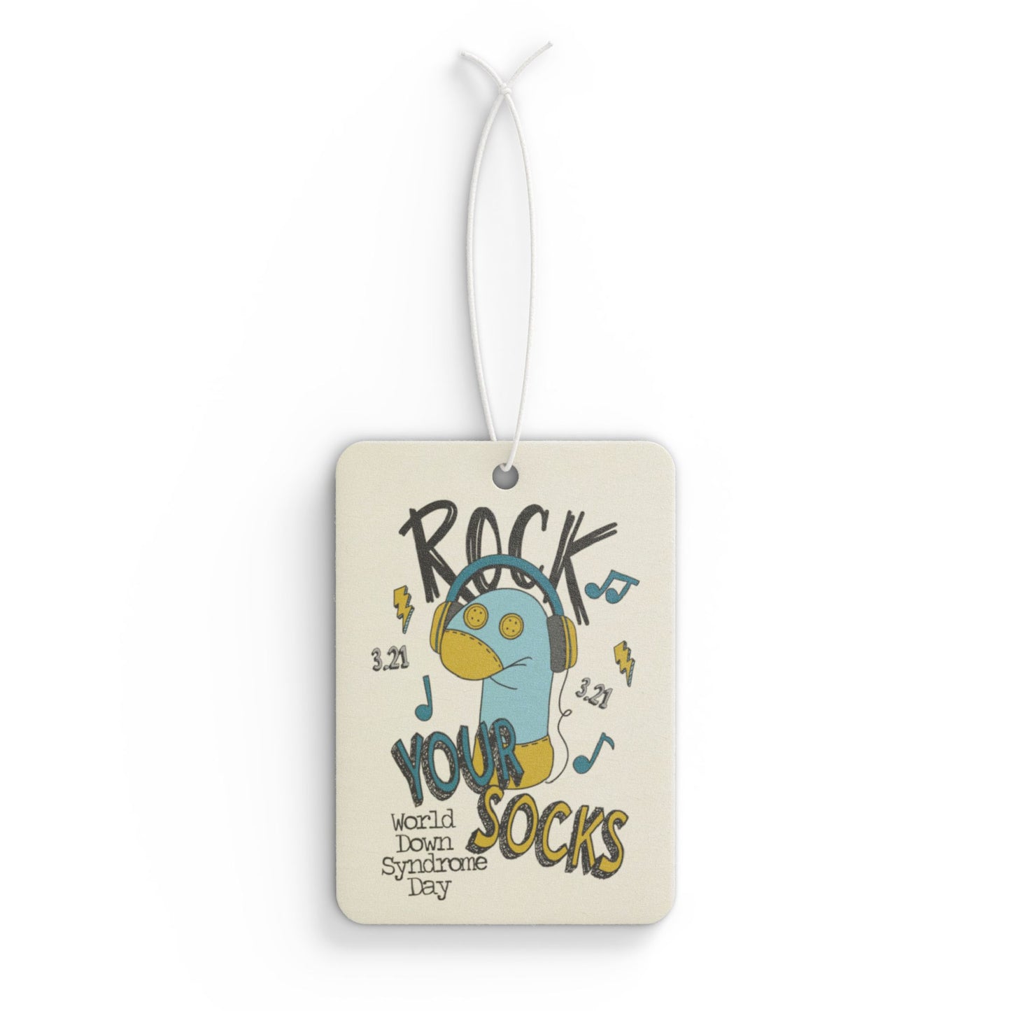 Copy of Rock Your Socks | Celebrate the Extra Car Air Freshener | Down Syndrome Awareness 3.21 | Trisomy 21 | World Down Syndrome Day | Inclusion & Advocacy Gift