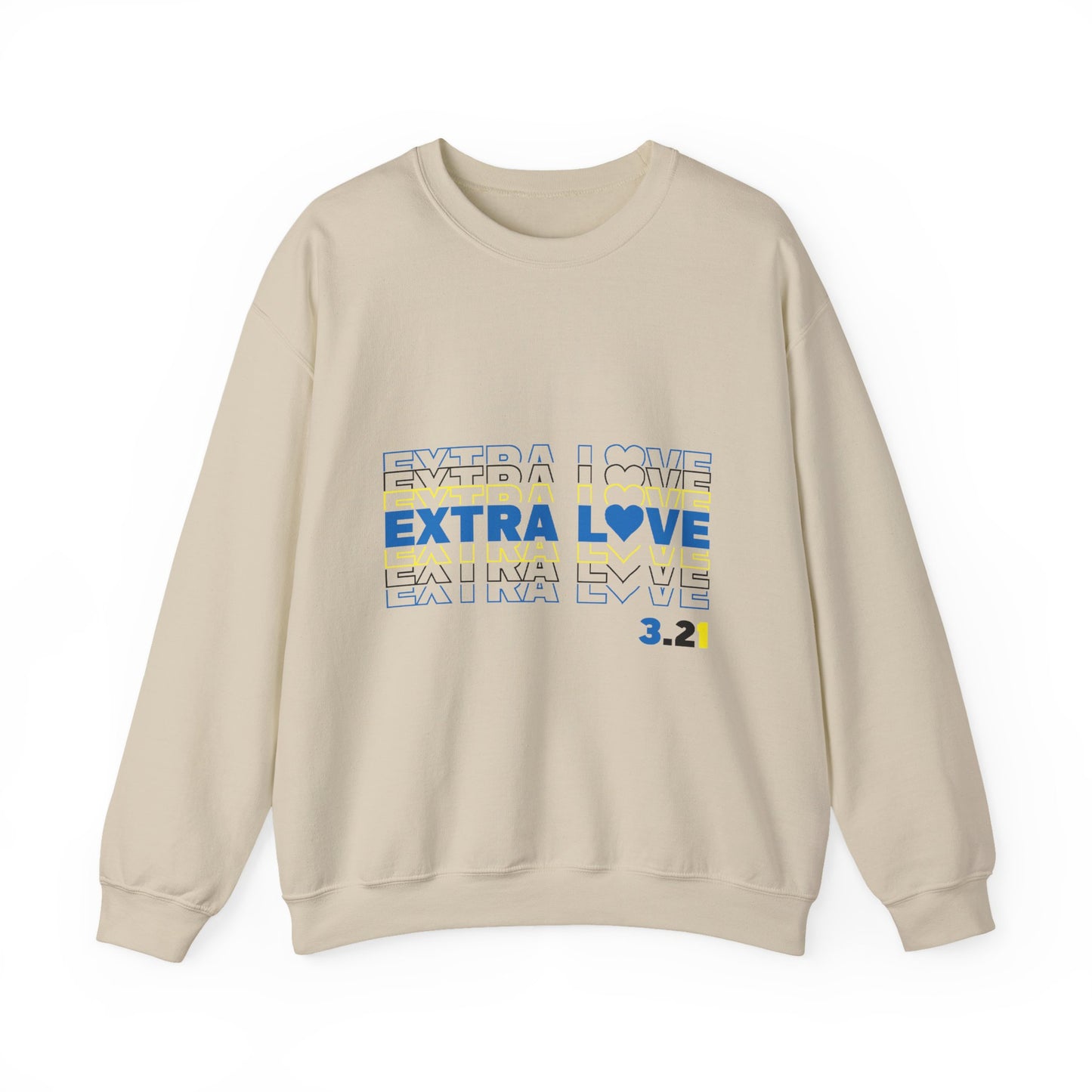 Extra Love 3:21 Sweatshirt | Down Syndrome Awareness Crewneck | Celebrate the Extra